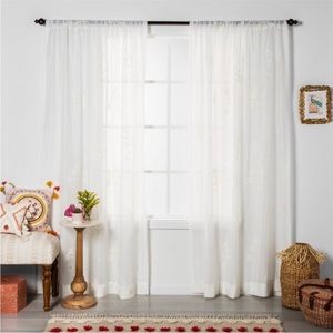 Opalhouse Sheer Embroidered Curtains (2 Panels)